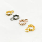 DC500. Diamond Sterling Silver Round Bail